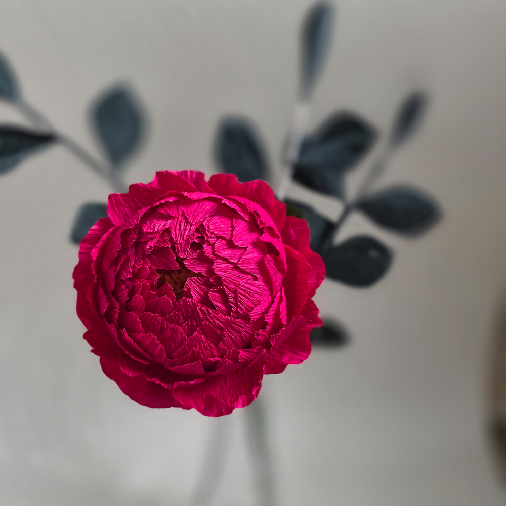 Black Crepe Paper Leaves