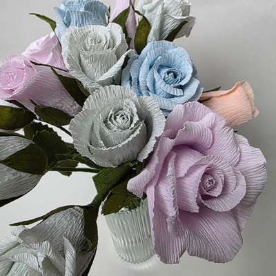Handmade Crepe Paper Rose – Sold Individually