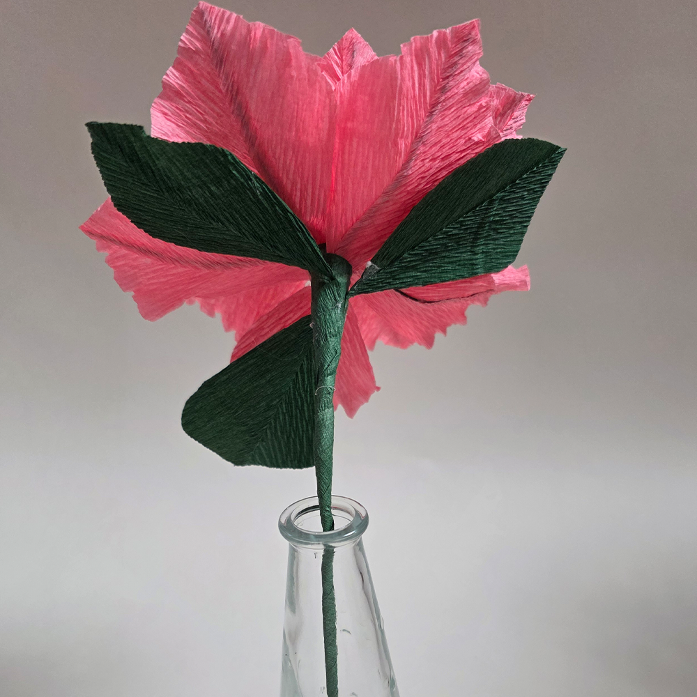 Handmade Crepe Paper Poinsettia – Christmas Ornament or Home Décor (Made to Order)
