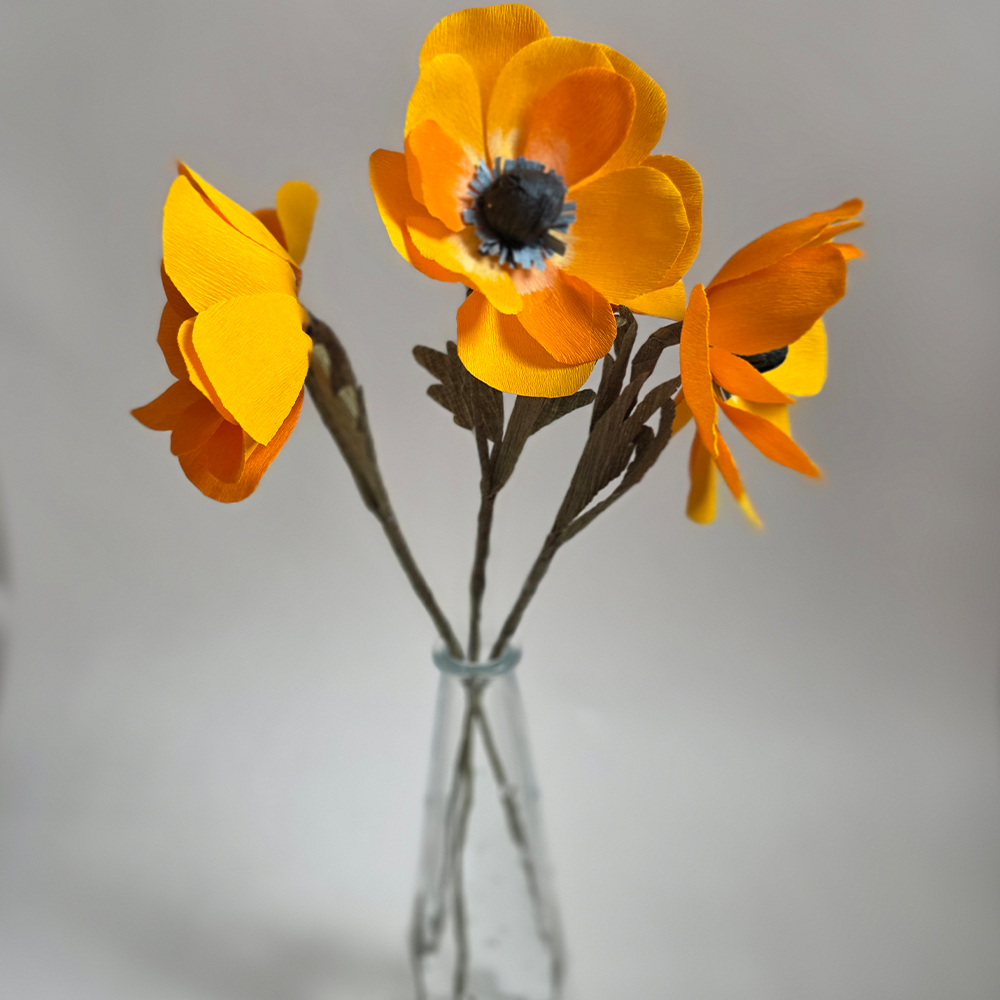 Handmade Doublette Crepe Paper Anemon