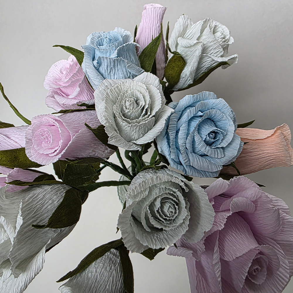 Handmade Crepe Paper Rose – Sold Individually