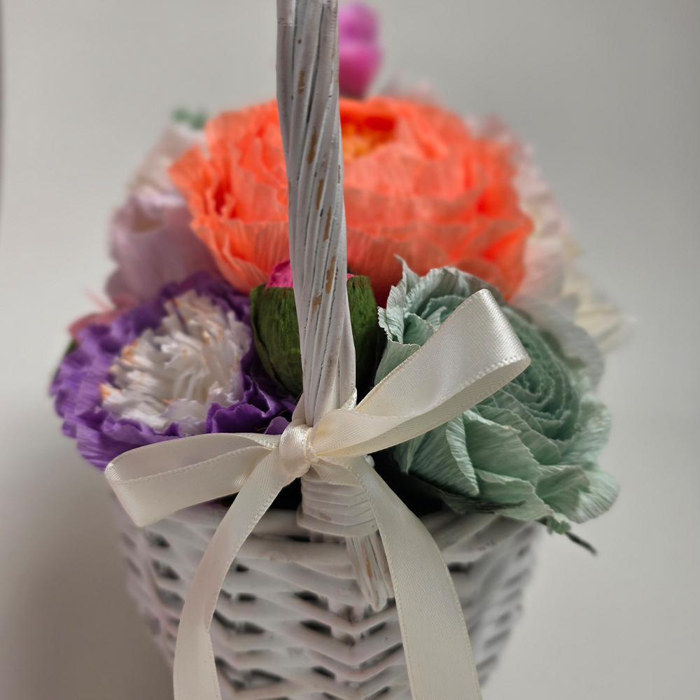 Luxury Bloom Basket – Handmade Paper Flower Arrangement