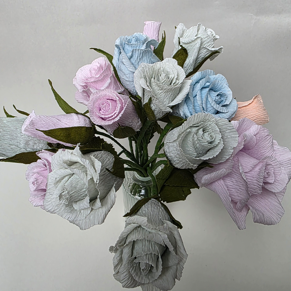 Handmade Crepe Paper Rose – Sold Individually