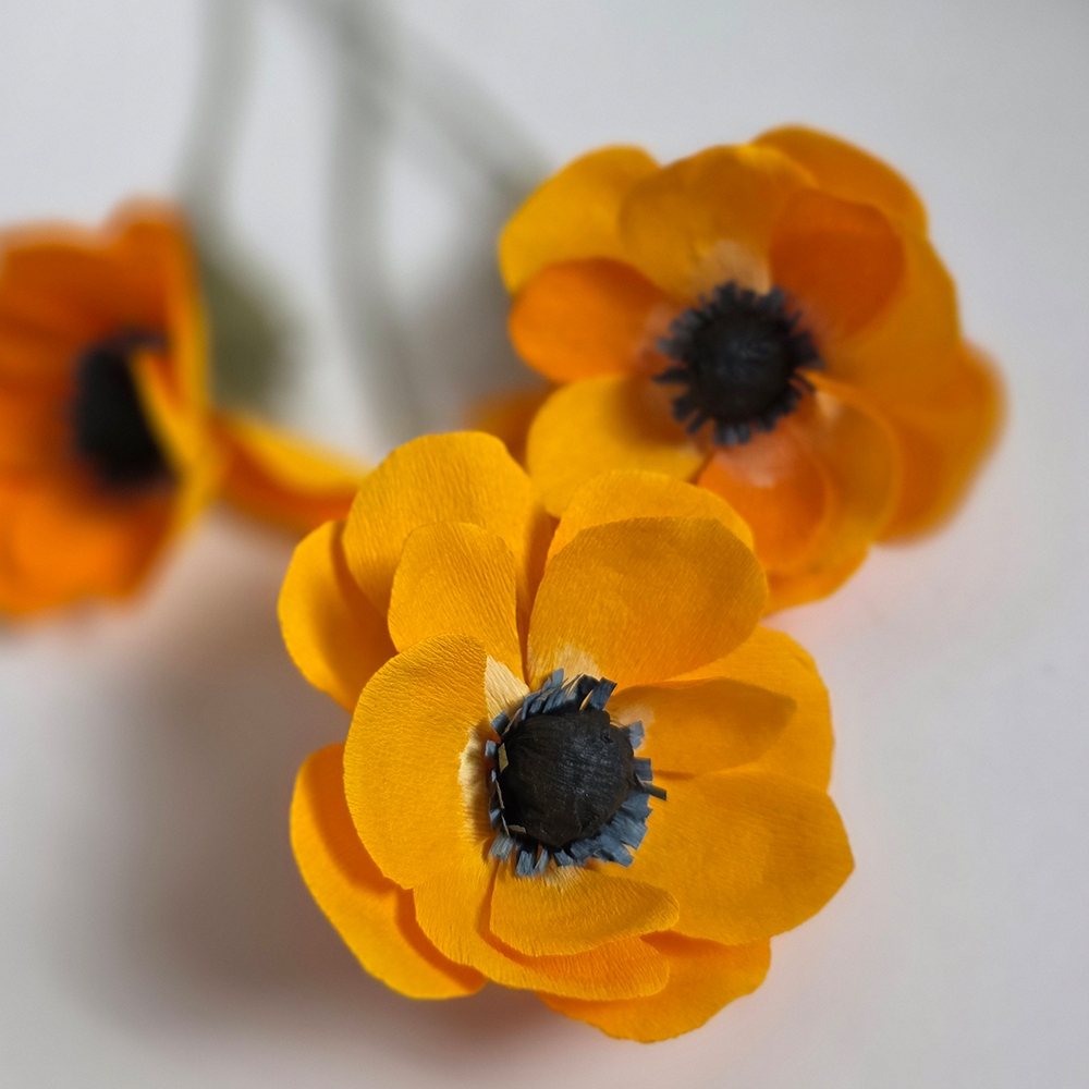 Handmade Doublette Crepe Paper Anemon