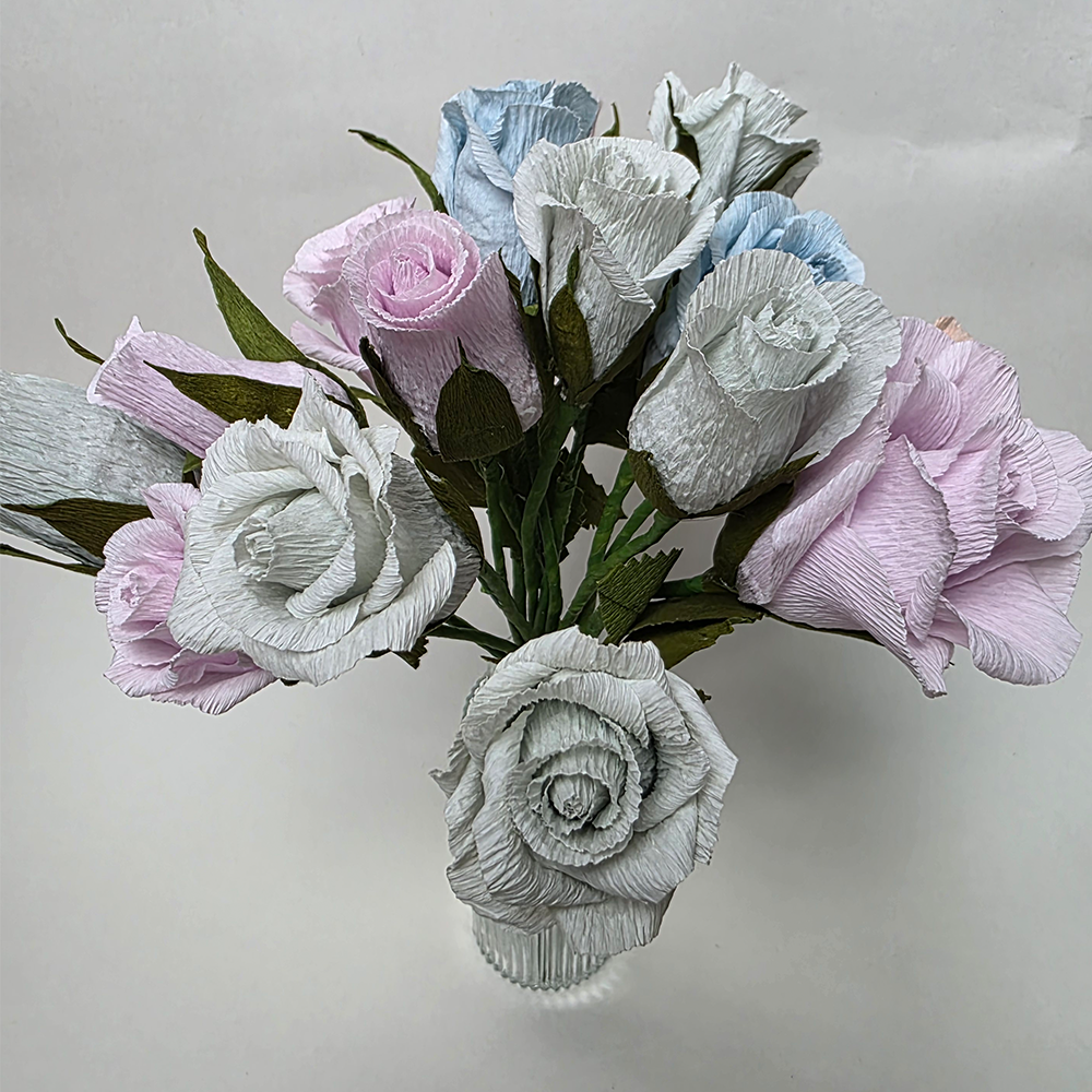 Handmade Crepe Paper Rose – Sold Individually