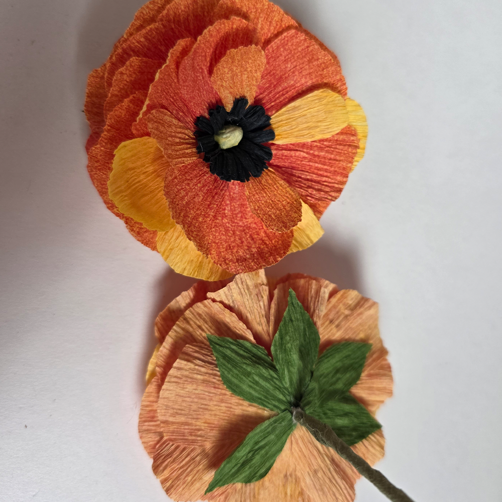 Handmade Crepe Paper Ranunculus – Custom Colours (Made to Order)