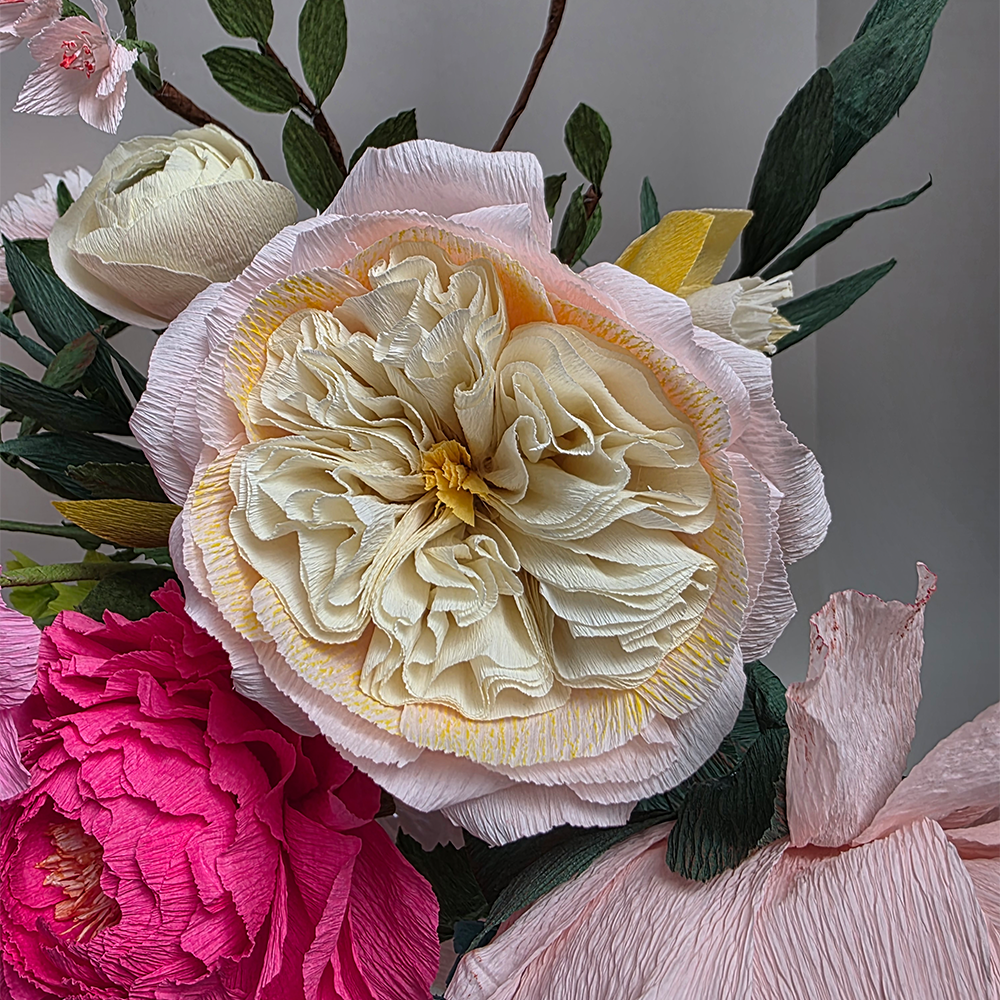Blooming Harmony Vase – Handmade Paper Flower Arrangement