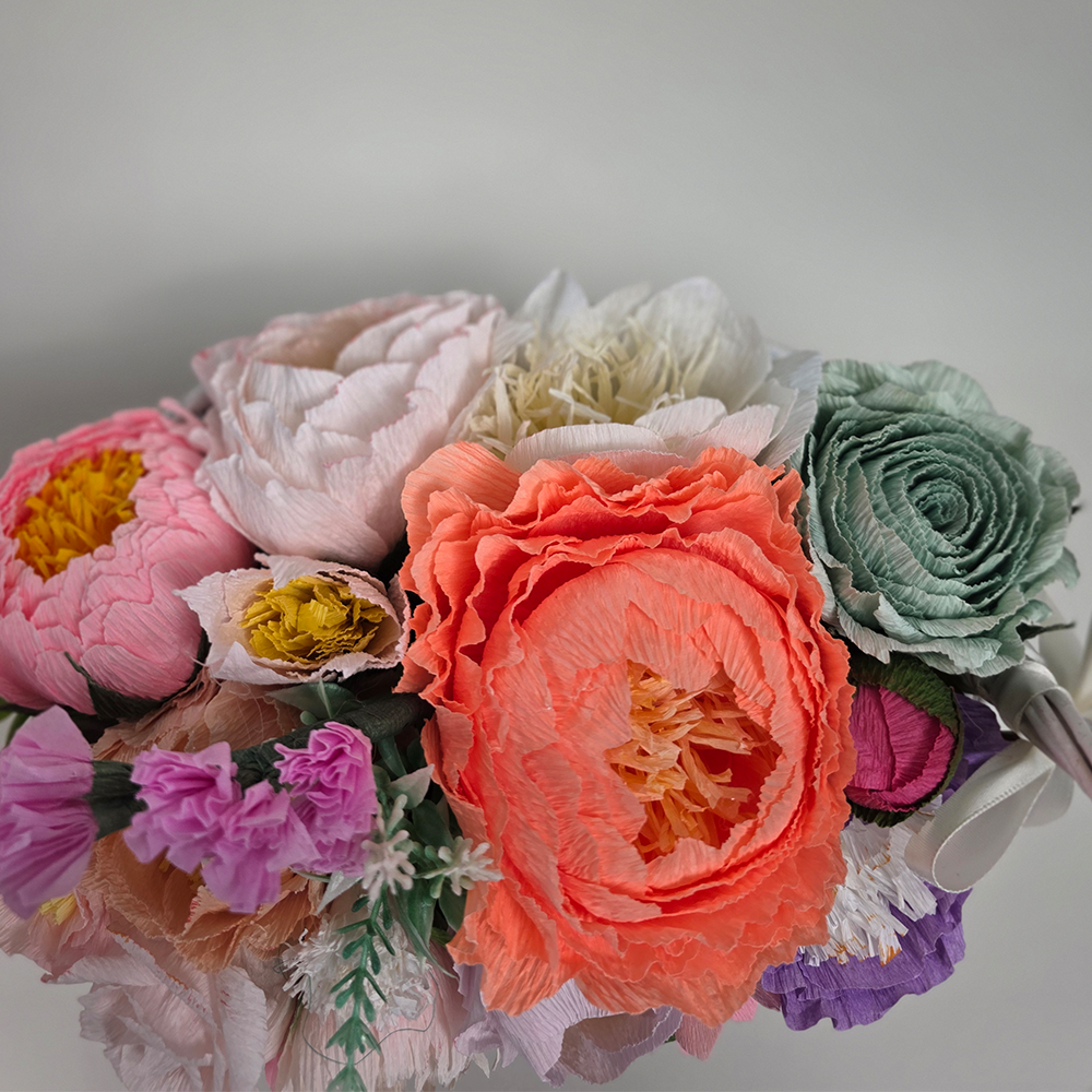 Luxury Bloom Basket – Handmade Paper Flower Arrangement