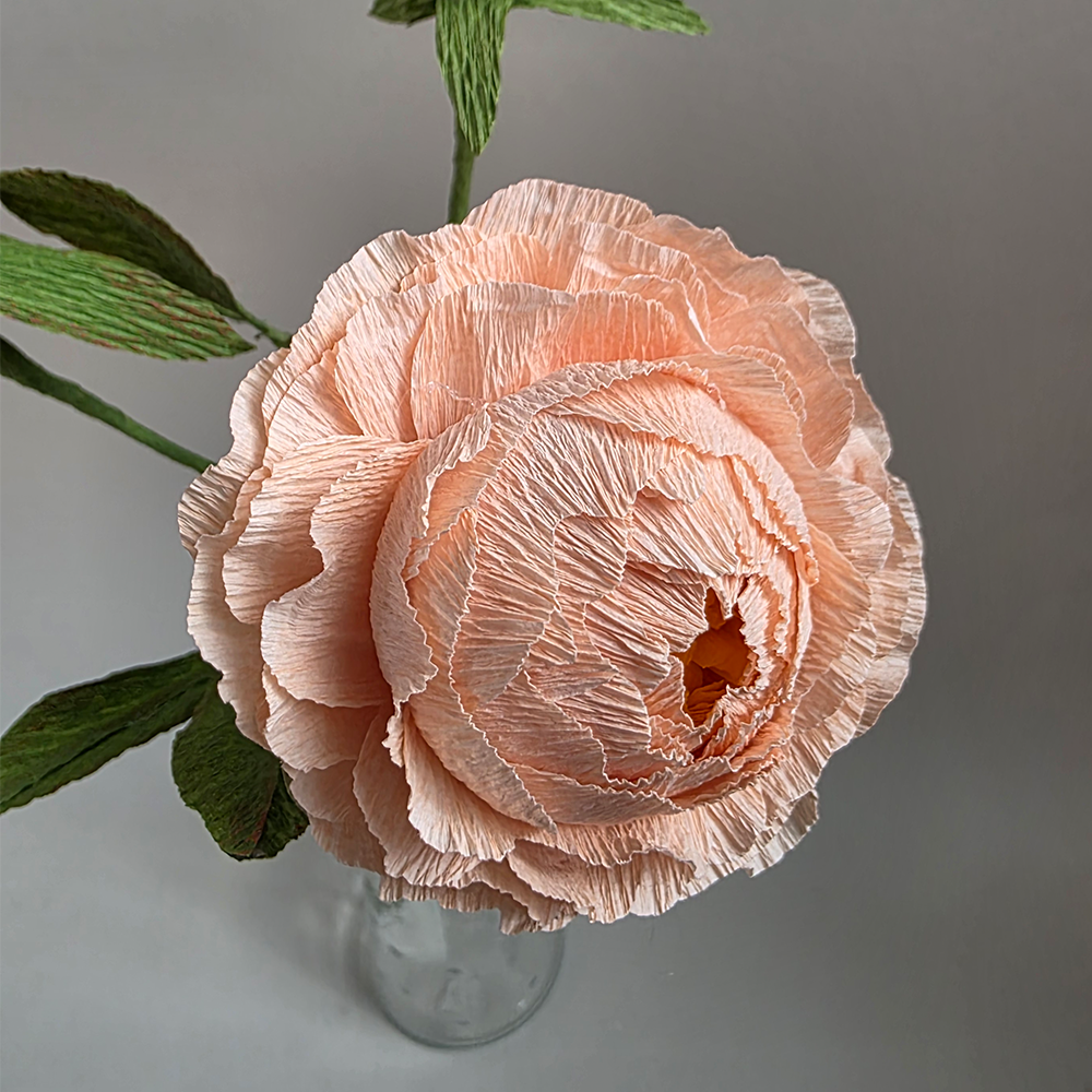 Handmade Peony Trio – Bloom, Mid-Bloom &amp; Bud