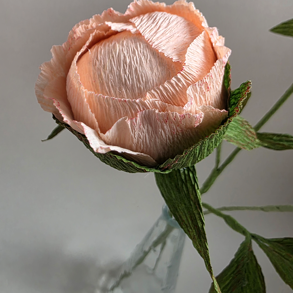 Handmade Peony Trio – Bloom, Mid-Bloom &amp; Bud