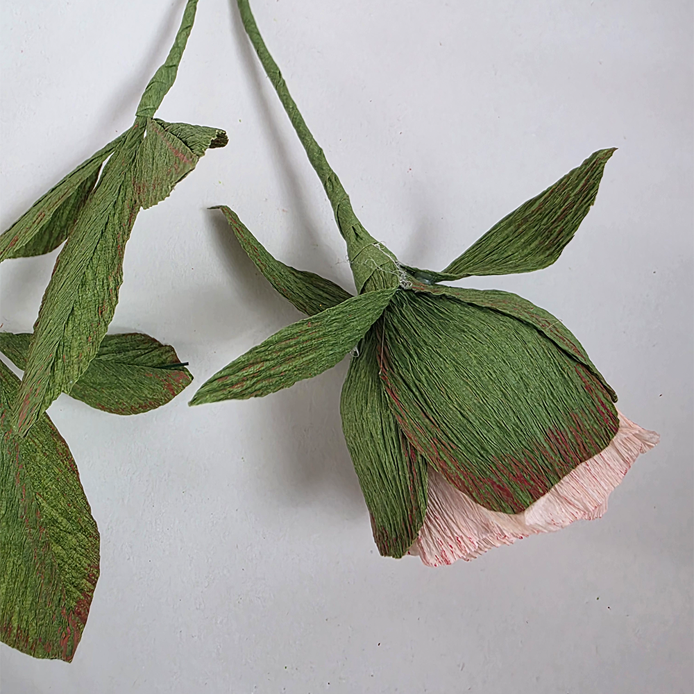 Handmade Peony Trio – Bloom, Mid-Bloom &amp; Bud