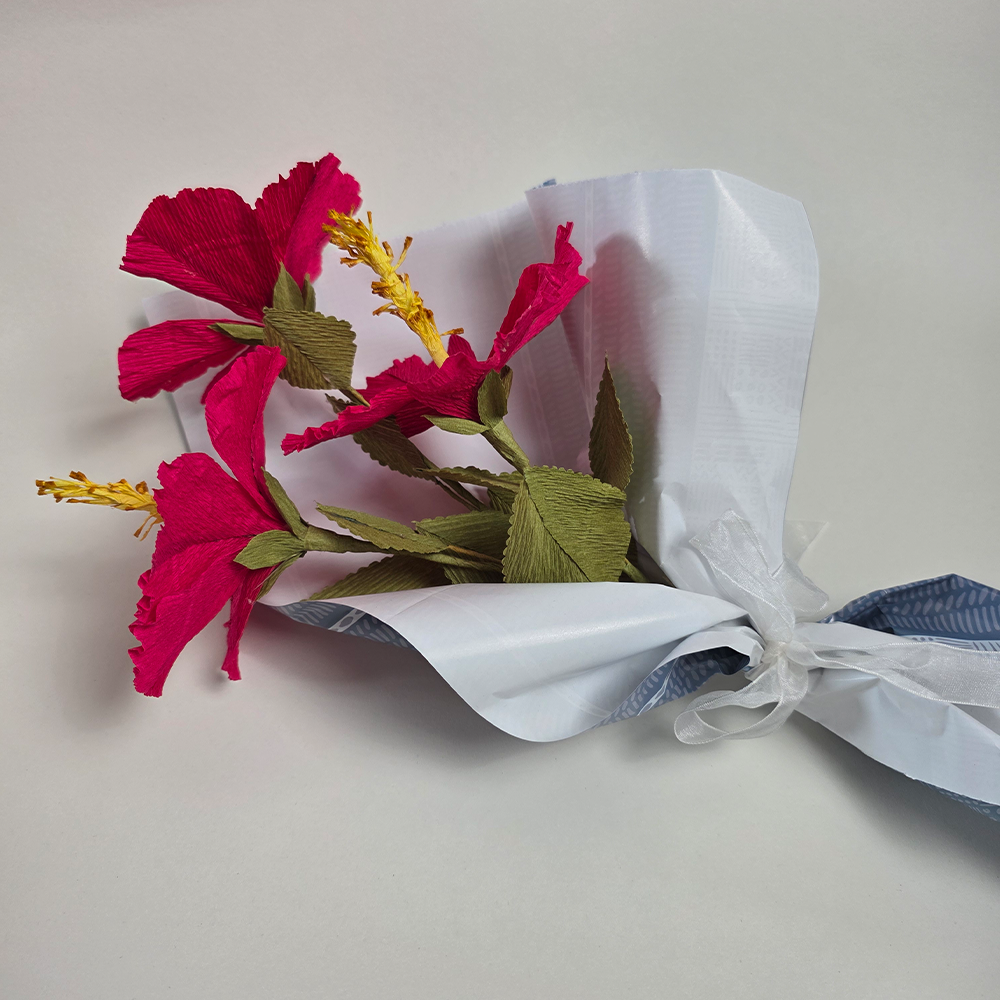 Tropical Hibiscus Bouquet – Handmade Paper Flowers