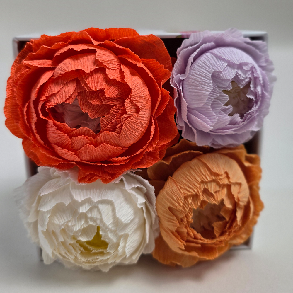 Floral Bicycle Gift Box with Handmade Paper Peonies