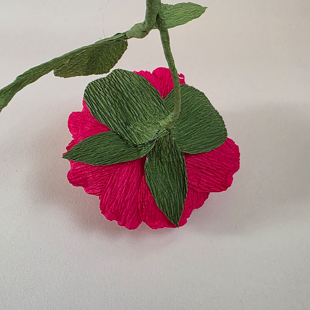 Handcrafted Red Peony – Italian Crepe Paper Flower (Made to Order)