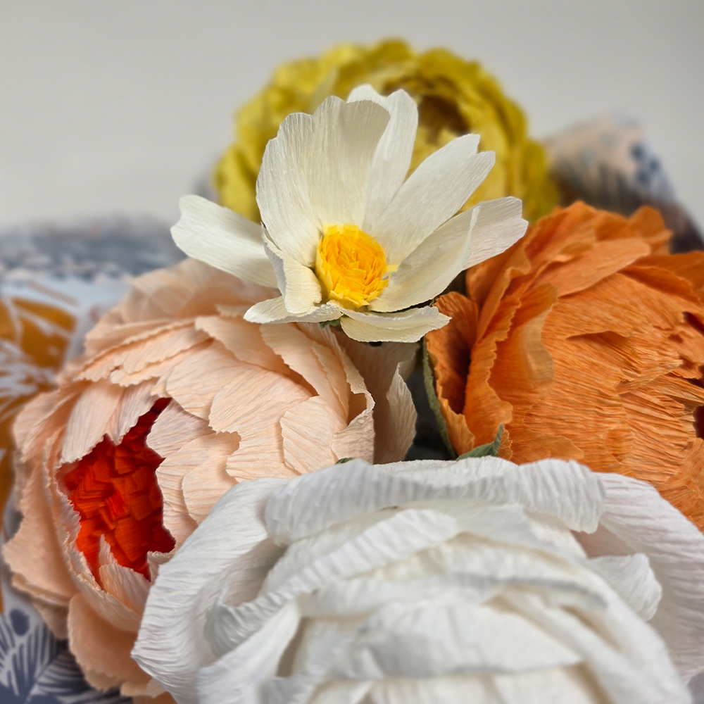 Golden Harmony Bouquet – Handmade Paper Flowers