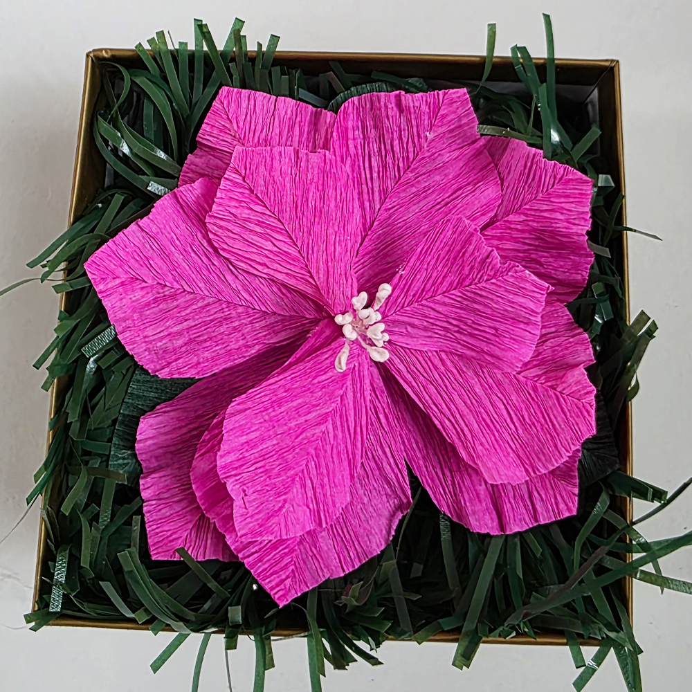 Pink Christmas Poinsettia – Mini Gift Box Arrangement