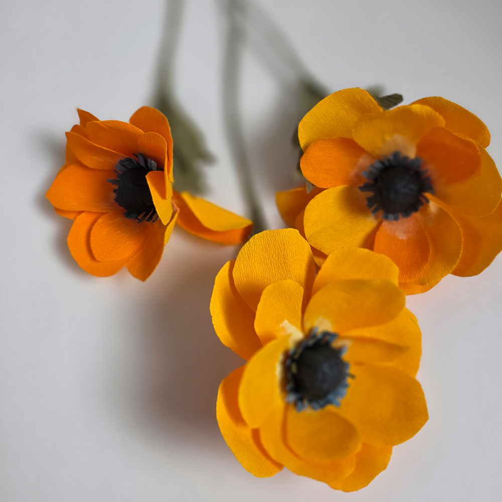 Handmade Doublette Crepe Paper Anemon