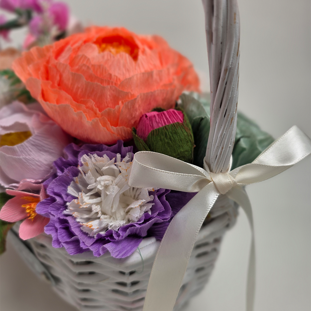 Luxury Bloom Basket – Handmade Paper Flower Arrangement